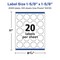Avery Durable Waterproof Square Scalloped Labels with Sure Feed, 1-5/8" x 1-5/8"